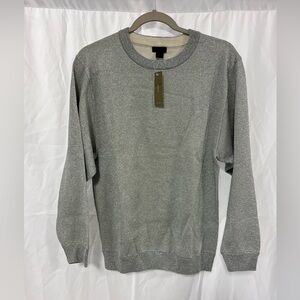 J.Crew Collection Crewneck Sweater Silver Sparkly Metallic Womens Size XS